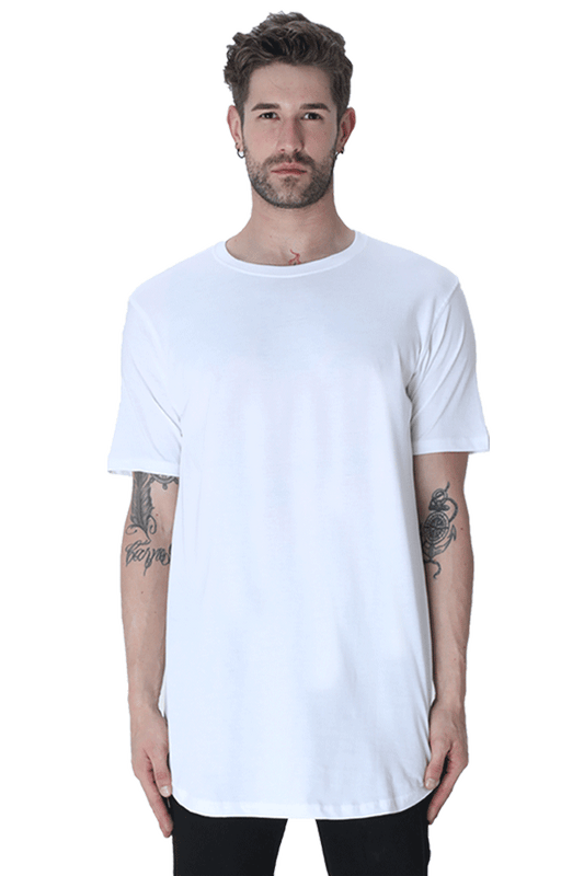 Male Longline Curved T Shirt