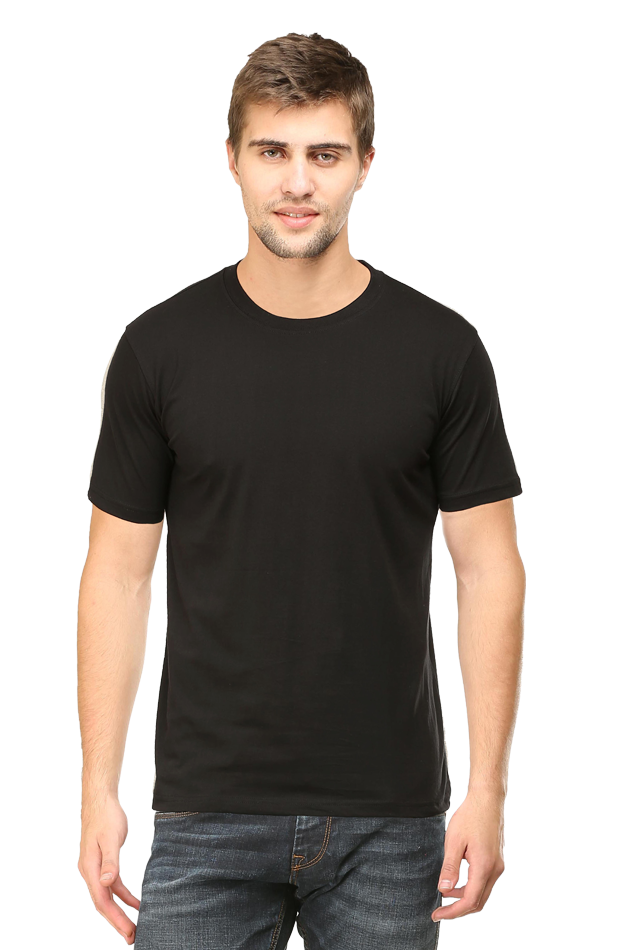 Male Round Neck Half Sleeve T - Shirt